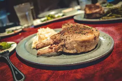 two bone pork chop at The Park Grill in Gatlinburg