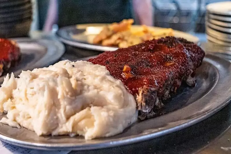 The Park Grill ribs and mashed potatoes