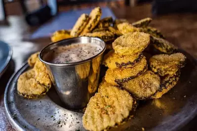 Fried Pickles at The Park Grill restaurant in Gatlinburg