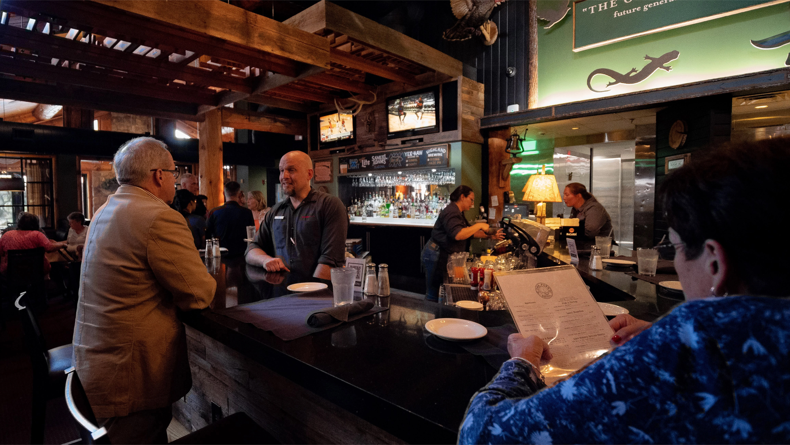 bar area at the park grill