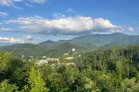 scenic overlook in gatlinburg sunny day