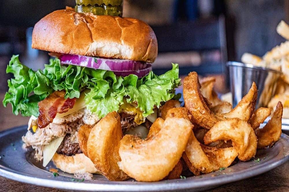 Burger from The Park Grill in Gatlinburg